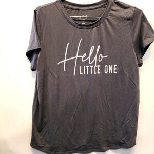 New Gray Maternity T- Shirt Ingrid & Isabel Cool Top Short Sleeve Size XL